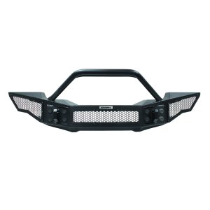 Jeep Gladiator JT Bumper - Front - Go Rhino - Rockline Full Width + Overrider - Textured Black - `07-`20